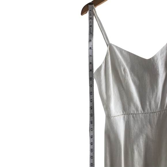 🌼 Club Monaco Embroidered Floral Cotton / Straw Embellished Jumpsuit - Size 2 - Picture 10 of 15